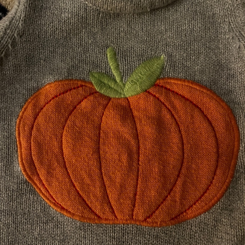 6-12 Month Gymboree pumpkin sweater dress 100% cotton